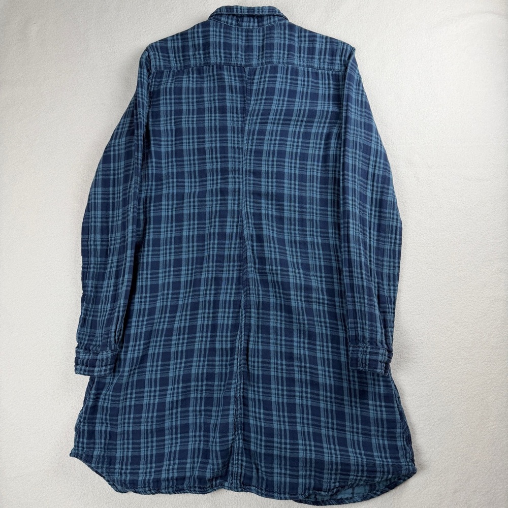 CP‎ Shades Women's Plaid Collared Button-Up Dress Shirt Blue Medium - Picture 7 of 10